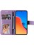 Xiaomi Redmi Için 12 4g Baskılı Çiçek Pu Deri Kapak Telefon Kılıf Cep Telefon Kabuğu Stand Cüzdanı-Mor (Yurt Dışından) 2