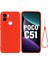 Xiaomi Için Poco C51 4g Yumuşak Astar Sıvı Silikon Telefon Kılıfı Bırak Koruma Geri Kapak-Kırmızı (Yurt Dışından) 1