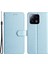 Xiaomi Için 13 Tam Koruma Cüzdanı Telefon Kılıfı Ipek Doku Stand Deri Kapak-Gökyüzü Mavisi (Yurt Dışından) 1