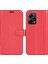 Xiaomi Redmi Için Note 12 Pro+ 5g Litchi Doku Cüzdan Telefon Kapağı Stand-Kırmızı (Yurt Dışından) 1