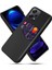 Xiaomi Redmi Için Note 12 Pro+ 5g Kart Tutucu Kumaş Doku Telefon Kılıfı Pu Deri Kaplamalı Sert Pc Telefon Kapağı-Siyah (Yurt Dışından) 1