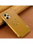 Xiaomi Redmi Için Note 12 Pro+ 5g Deri Kaplamalı Tpu Kılıf Timsah Doku Elektrokaplanmış Telefon Kapağı Ring Kickstand-Sarı (Yurt Dışından) 2