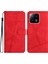Xiaomi 13 Pro 5g Pu Deri Baskı Satırlı Hat Telefon Kablosu Cetlet Cilt Touch Koruyucu Stand Kapağı-Kırmızı (Yurt Dışından) 1