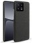 Xiaomi 13 5g Slip Olmayan Koruyucu Akıllı Telefon Kılıfı Düz ​​renk Sert Pc Bez Doku Telefon Kapağı-Siyah (Yurt Dışından) 1