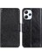 Xiaomi Redmi Için 12 4g Nappa Doku Telefon Kılıfı Bölünmüş Deri Cüzdan Stand Anti-Fall Kapak-Siyah (Yurt Dışından) 1