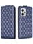Xiaomi Redmi Için Note 12 Pro+ 5g Deri Stand Kapağı Rhombus Rhombus Baskılı Dikey Flip Kart Yuvaları Telefon Kılıfı-Mavi (Yurt Dışından) 1