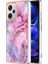 Xiaomi Redmi Için Note 12 Pro+ 5g Elektraplatma Telefon Kapağı Imd 2.0mm Mermer Desen Tpu Kılıfı-Gül (Yurt Dışından) 1