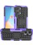 Xiaomi Redmi Için 12 4g Şok Geçirmez Lastik Desen Pc+Tpu Telefon Vaka Kickstand Telefon Kapağı-Mor (Yurt Dışından) 1