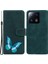 Xiaomi 13 Pro 5g Deri Telefon Kapağı Kelebek Baskı Cüzdan Standı Anti-Drop Telefon Kılıfı-Yeşil (Yurt Dışından) 1