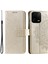 Xiaomi Için 13 Baskılı Mandala Çiçek Pu Deri Kılıf Stand Stand Cüzdan Tam Koruma Telefon Kapağı Kayışlı-Altın (Yurt Dışından) 1