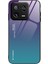 Xiaomi 13 5g Gradyan Renk Temsilli Cam Telefon Kılıfı Pc+Tpu Düşme Önleme Koruyucu Kapak-Mor/mavi (Yurt Dışından) 1