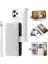 Xiaomi Redmi Için 12 4g Telefon Kılıfı Pu Deri Kabuk Renklem Deseni Baskılı Fermuar Cep Cüzdanı Stand Kapağı-Beyaz (Yurt Dışından) 1