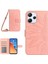 Xiaomi Redmi Için 12 4g Deri Cüzdan Stand Kılıfı Ayçiçeği Omuz Kayışı ile Baskalı Telefon Kapağı-Açık Pembe (Yurt Dışından) 1