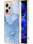 Xiaomi Redmi Için Note 12 Pro+ 5g Elektraplatma Telefon Kapağı Imd 2.0mm Mermer Desen Tpu Kasası-Mavi (Yurt Dışından) 1