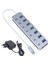 USB 3.0 Güç Adaptörü 7 Port Alüminyum Alaşımlı Splitter Hub USB Hub 3.0 USB Çoklu Genişletici Anahtarı 1.2m Kablo Hub Ab Tak A (Yurt Dışından) 1