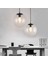 LED Top Avize Vintage Cam Sarkıt Temizle Asılı Işık Cam Tavan Lambası Cafe Tencere 15 cm (Yurt Dışından) 2