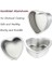 3 Paket Alüminyum Kalp Şekilli Yapışmaz Kek Tava Seti Çıkarılabilir Altlı Diy Pişirme Kalıp Aracı - 4 Inç (Yurt Dışından) 2