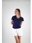 Lacivert Kısa Kollu Kadın Tişört 2