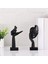 2 Pcs Heykeli, Siyah Soyut Sanat Heykel Modern Dekorasyon Masaüstü Dekorasyon Noel Yeni Yıl Hediyesi (Yurt Dışından) 5