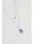 Safir Parlaklığı 18 Ayar Beyaz Altın Kaplama 50 cm Gümüş Tasarım Kolye 2