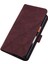 Oneplus 11R / Ace 2 Için Kabartmalı Pu Deri Stand Cüzdan Telefon Kılıfı - Kırmızı (Yurt Dışından) 3