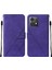 Motorola Moto G84 Için Kabartmalı Pu Deri Stand Cüzdan Telefon Kılıfı - Mor (Yurt Dışından) 1