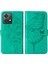 Motorola Moto G84 Için Kelebek Pu Deri Çevirmeli Cüzdan Stand Telefon Kılıfı - Yeşil (Yurt Dışından) 1