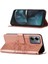Motorola Moto G14 Için Kelebek Pu Deri Çevirmeli Cüzdan Stand Telefon Kılıfı - Rose Gold (Yurt Dışından) 5
