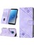 Samsung Galaxy S9 Plus Için Kabartmalı Deri Cüzdan Stand Telefon Kılıfı - Mor (Yurt Dışından) 1