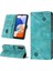 Samsung Galaxy A25 Için Kabartmalı Deri Cüzdan Stand Telefon Kılıfı - Yeşil (Yurt Dışından) 1