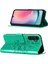 Samsung Galaxy A24 4g Için Kelebek Pu Deri Çevirmeli Cüzdan Stand Telefon Kılıfı - Yeşil (Yurt Dışından) 5