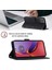 Motorola Moto G84 Için Kabartmalı Deri Cüzdan Stand Telefon Kılıfı - Siyah (Yurt Dışından) 4