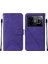 Realme Gt Neo 5 /realme Gt3 Için Kabartmalı Pu Deri Stand Cüzdan Telefon Kılıfı - Mor (Yurt Dışından) 1