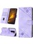 Xiaomi Pocophone F1 Için Kabartmalı Deri Cüzdan Stand Telefon Kılıfı - Mor (Yurt Dışından) 1