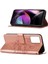 Motorola Moto G (2023) Için Kelebek Pu Deri Çevirmeli Cüzdan Stand Telefon Kılıfı - Rose Gold (Yurt Dışından) 5
