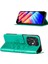 Tecno Spark 10C Için Kelebek Pu Deri Çevirmeli Cüzdan Stand Telefon Kılıfı - Yeşil (Yurt Dışından) 5