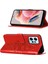 Xiaomi Redmi Note 12 4g Için Kelebek Pu Deri Çevirmeli Cüzdan Stand Telefon Kılıfı - Kırmızı (Yurt Dışından) 5
