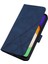 Samsung Galaxy A34 5g Için Kabartmalı Pu Deri Stand Cüzdan Telefon Kılıfı - Mavi (Yurt Dışından) 3