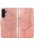 Samsung Galaxy A05S Için Kelebek Pu Deri Çevirmeli Cüzdan Stand Telefon Kılıfı - Rose Gold (Yurt Dışından) 1
