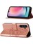 Samsung Galaxy A05S Için Kelebek Pu Deri Çevirmeli Cüzdan Stand Telefon Kılıfı - Rose Gold (Yurt Dışından) 5