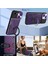iPhone 8 Plus / 7 Plus Için Çift Katmanlı Telefon Kılıfı, Slayt Kamera Kapağı ve Metal Gizli Braket ile Mor (Yurt Dışından) 5