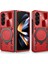 Samsung Galaxy Z Fold 5 Için Çift Katmanlı Telefon Kılıfı, Slayt Kamera Kapağı ve Metal Gizli Braket ile Kırmızı (Yurt Dışından) 1