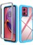 Motorola Moto G84 Için Hibrit Bumper Tam Koruma Telefon Kılıfı - Mavi (Yurt Dışından) 1