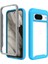 Google Pixel 8 Için Hibrit Bumper Tam Koruma Telefon Kılıfı - Mavi (Yurt Dışından) 1