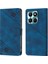 Honor X6A Için Kabartmalı Deri Cüzdan Stand Telefon Kılıfı - Mavi (Yurt Dışından) 3