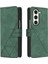 Samsung Galaxy Z Fold 5 Için Kabartmalı Pu Deri Stand Cüzdan Telefon Kılıfı - Yeşil (Yurt Dışından) 1
