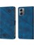 Motorola Moto G14 Için Kabartmalı Deri Cüzdan Stand Telefon Kılıfı - Mavi (Yurt Dışından) 3