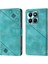 Honor X6A Için Kabartmalı Deri Cüzdan Stand Telefon Kılıfı - Yeşil (Yurt Dışından) 3