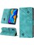 Huawei P30 Lite Için Kabartmalı Deri Cüzdan Stand Telefon Kılıfı - Yeşil (Yurt Dışından) 1