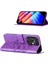 Tecno Spark 10C Için Kelebek Pu Deri Çevirmeli Cüzdan Stand Telefon Kılıfı - Mor (Yurt Dışından) 5